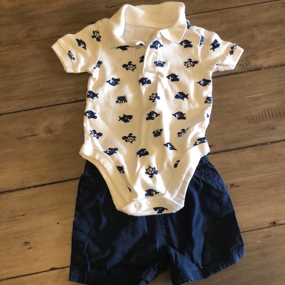 Infants polo and shorts